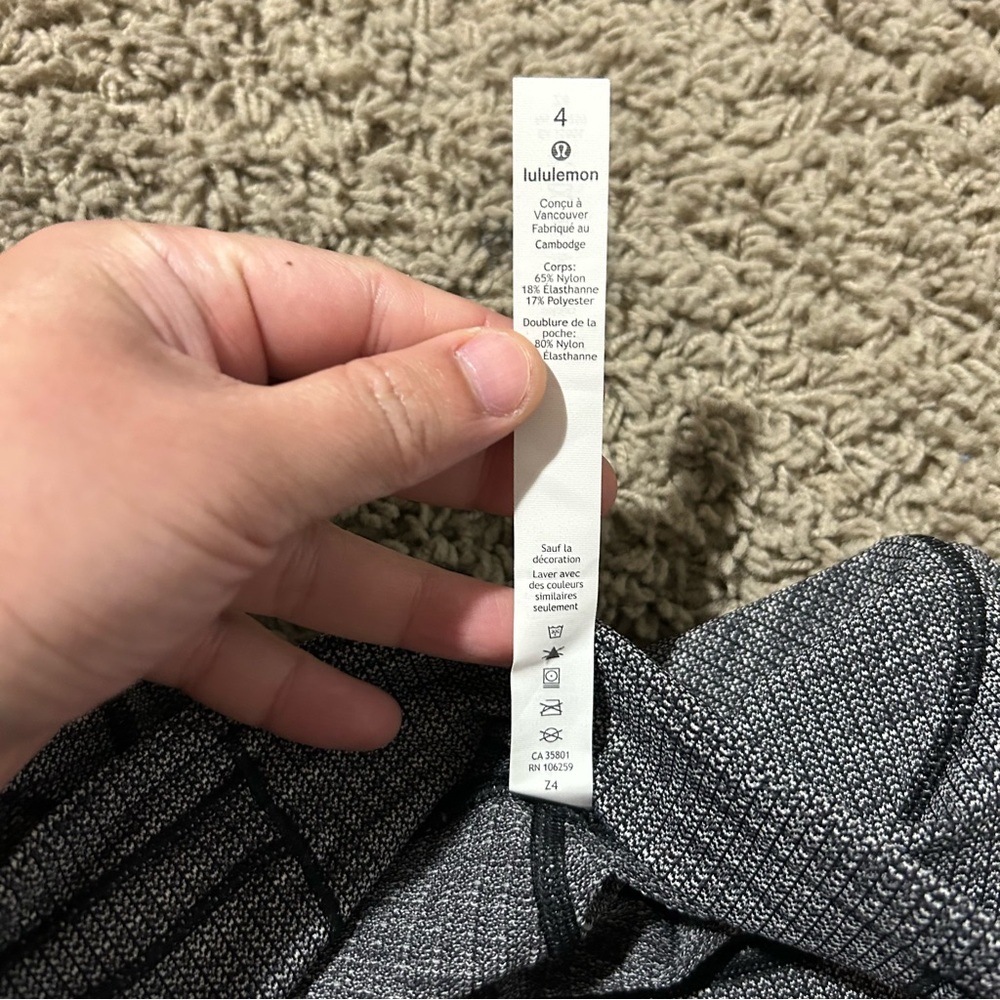 $108 NWT Lululemon Women's Gray Speed Up MR Tight 28” Luxtreme Jacquard Size 4 - Picture 6 of 9